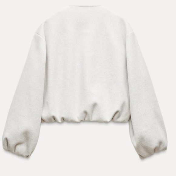 SOFT BOMBER JACKET ECRU - Picture 4 of 11